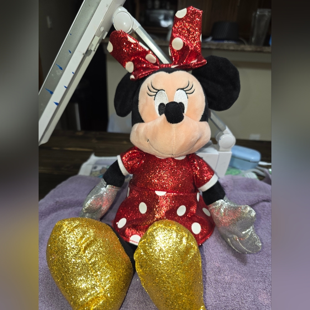 Minnie Mouse Plush Toy with Red Dress
